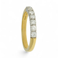 Diamond Half Eternity Ring 0.45ct Round Brilliant Cut in 18ct Yellow & White Gold