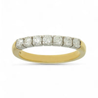 Diamond Half Eternity Ring 0.45ct Round Brilliant Cut in 18ct Yellow & White Gold