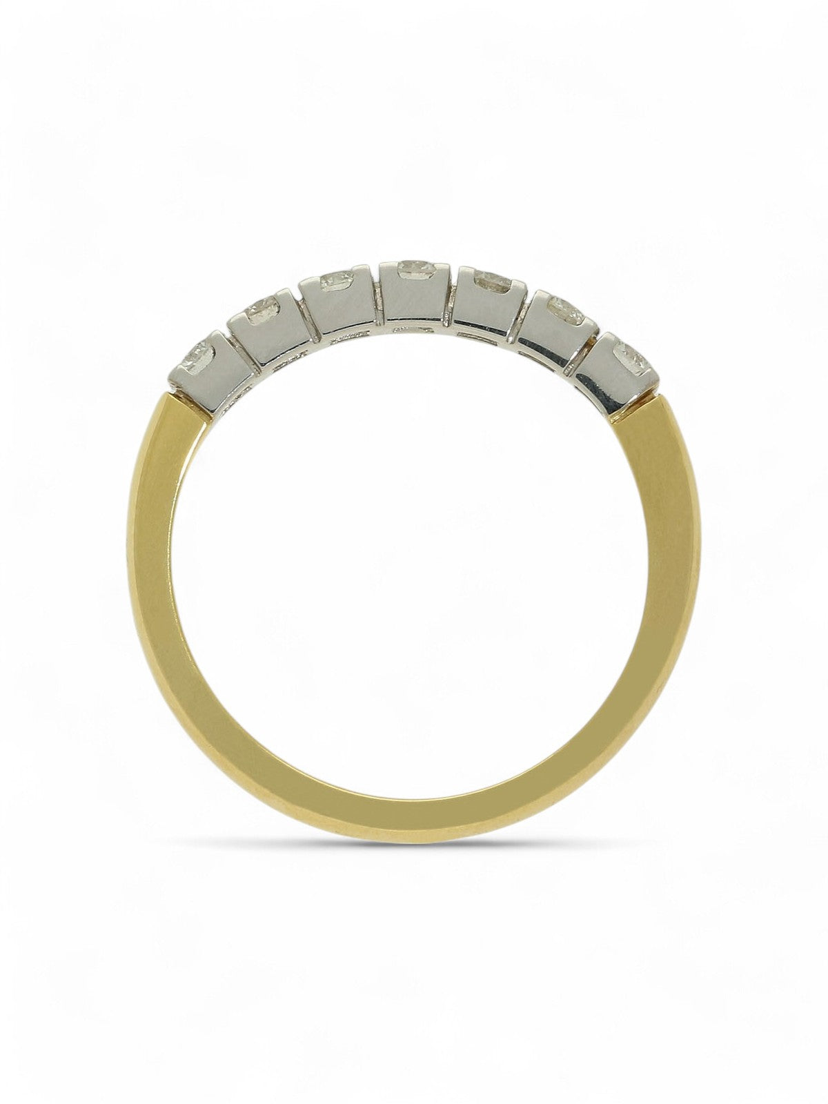 Diamond Half Eternity Ring 0.45ct Round Brilliant Cut in 18ct Yellow & White Gold