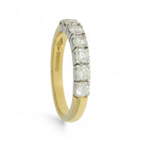 Diamond Half Eternity Ring 0.67ct Round Brilliant Cut in 18ct Yellow & White Gold