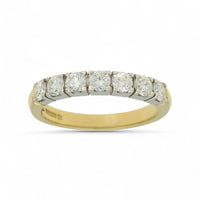 Diamond Half Eternity Ring 0.67ct Round Brilliant Cut in 18ct Yellow & White Gold