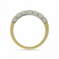 Diamond Half Eternity Ring 0.67ct Round Brilliant Cut in 18ct Yellow & White Gold