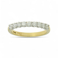 Diamond Half Eternity Ring 0.49ct Round Brilliant Cut in 18ct Yellow & White Gold