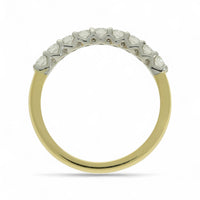 Diamond Half Eternity Ring 0.49ct Round Brilliant Cut in 18ct Yellow & White Gold