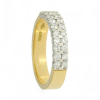 Diamond Half Eternity Ring 0.62ct Round Brilliant Cut in 18ct Yellow Gold and Platinum