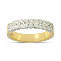 Diamond Half Eternity Ring 0.62ct Round Brilliant Cut in 18ct Yellow Gold and Platinum