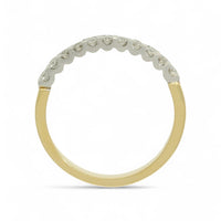 Diamond Half Eternity Ring 0.62ct Round Brilliant Cut in 18ct Yellow Gold and Platinum