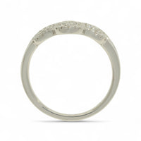 Diamond Floral Ring Round Brilliant Cut in 18ct White Gold