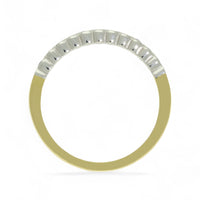 Sapphire & Diamond Half Eternity Ring in 18ct Yellow & White Gold