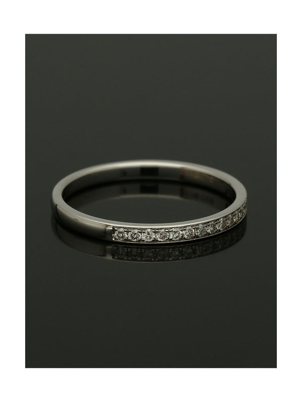 Diamond Half Eternity Ring 0.15ct Round Brilliant Cut in 9ct White Gold