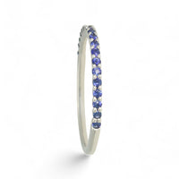 Sapphire Half Eternity Ring in 9ct White Gold