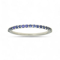 Sapphire Half Eternity Ring in 9ct White Gold