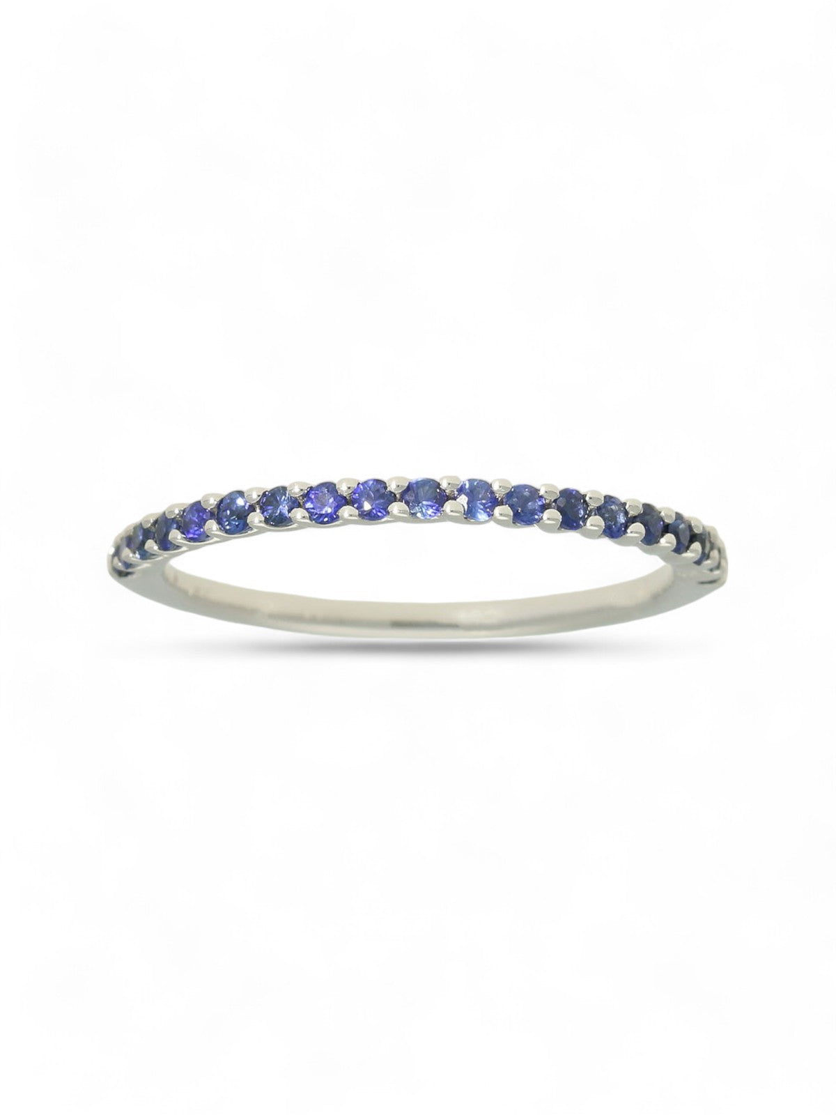 Sapphire Half Eternity Ring in 9ct White Gold