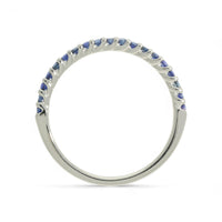 Sapphire Half Eternity Ring in 9ct White Gold