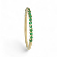 Emerald Half Eternity Ring in 9ct Yellow Gold