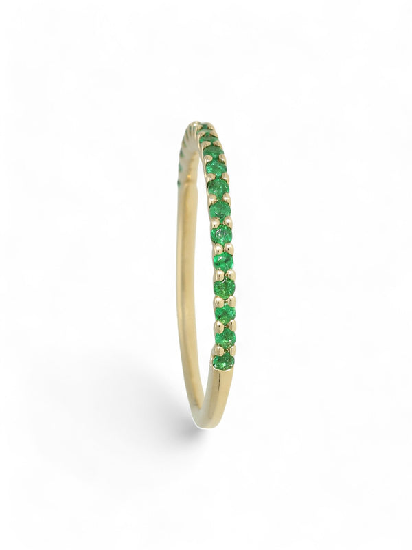 Emerald Half Eternity Ring in 9ct Yellow Gold