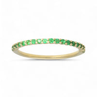 Emerald Half Eternity Ring in 9ct Yellow Gold