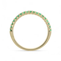 Emerald Half Eternity Ring in 9ct Yellow Gold