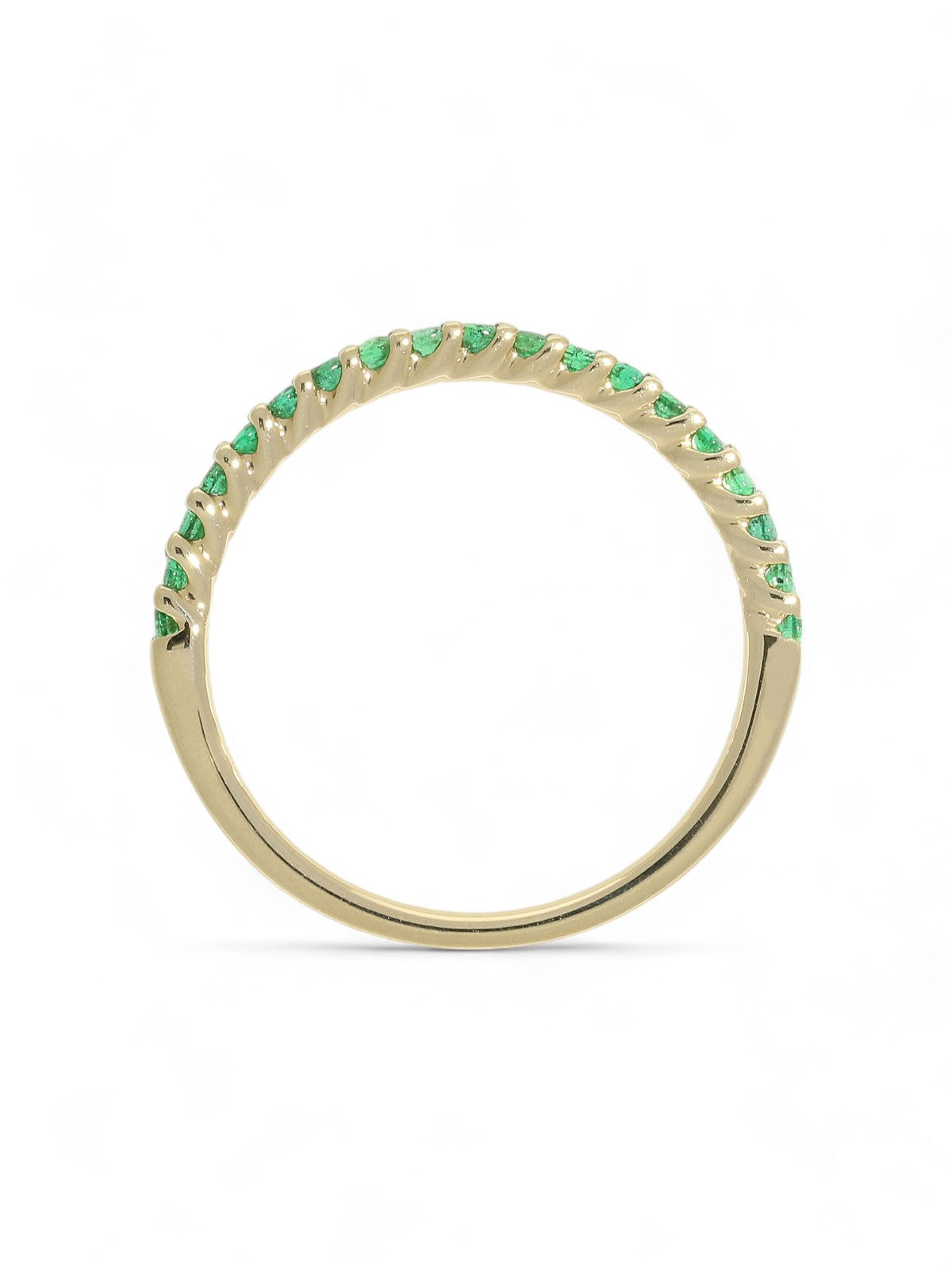 Emerald Half Eternity Ring in 9ct Yellow Gold