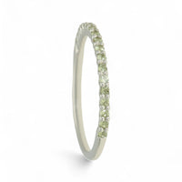 Peridot Half Eternity Ring in 9ct White Gold