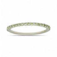 Peridot Half Eternity Ring in 9ct White Gold