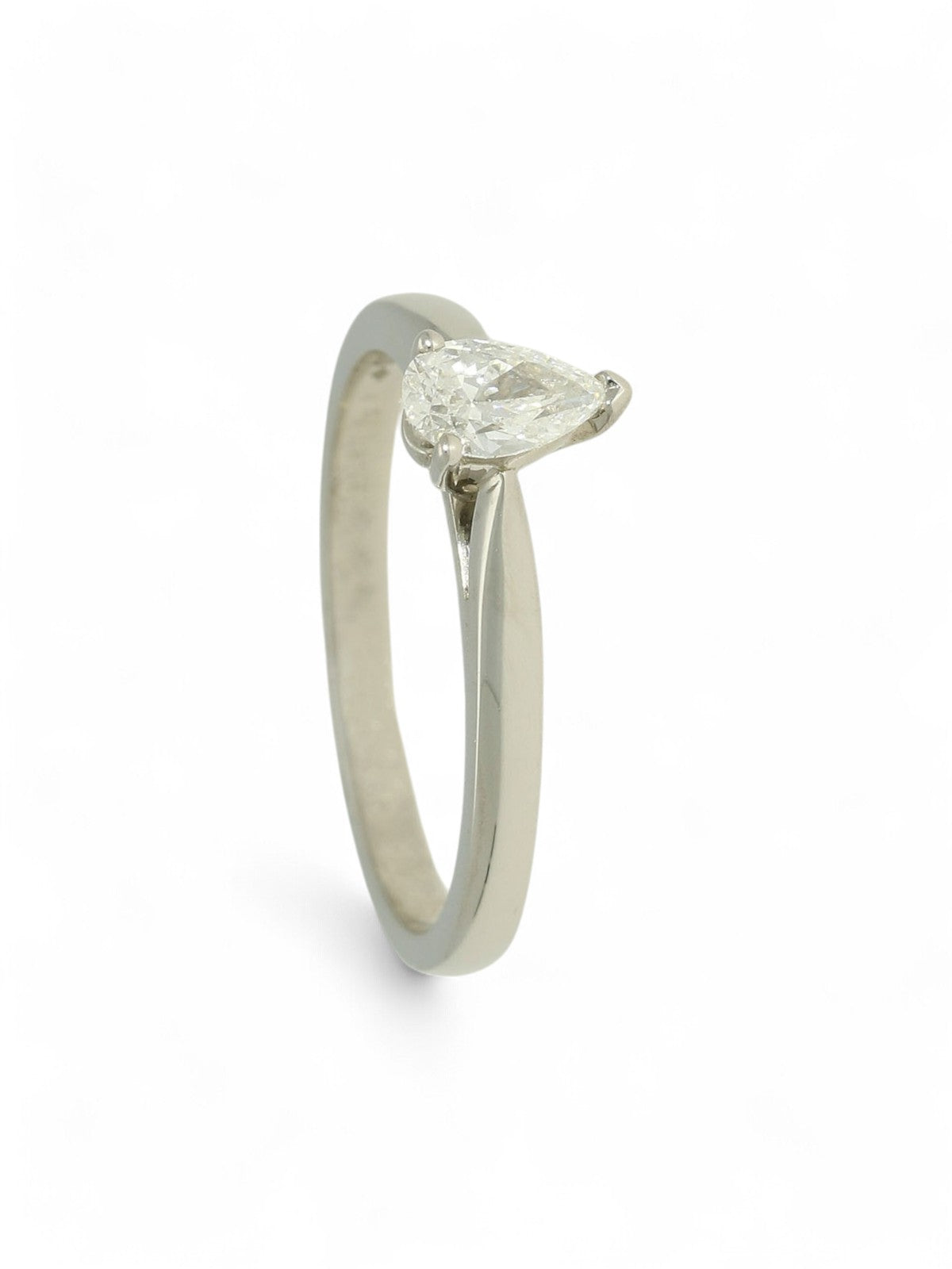 SALE Diamond Solitaire Engagement Ring "The Sophia Collection" Certificated 0.30ct Pear Cut in Platinum