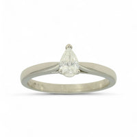 SALE Diamond Solitaire Engagement Ring "The Sophia Collection" Certificated 0.30ct Pear Cut in Platinum