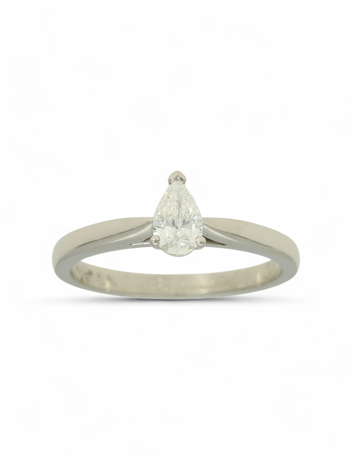 SALE Diamond Solitaire Engagement Ring "The Sophia Collection" Certificated 0.30ct Pear Cut in Platinum