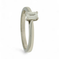 SALE Diamond Solitaire Engagement Ring "The Zara Collection" Certificated 0.40ct Emerald Cut in Platinum