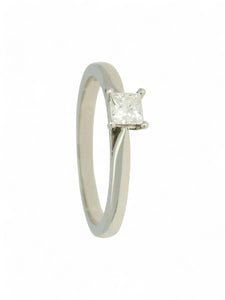 SALE Diamond Solitaire Engagement Ring "The Grace Collection" Certificated 0.25ct Princess Cut in Platinum