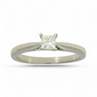 SALE Diamond Solitaire Engagement Ring "The Grace Collection" Certificated 0.25ct Princess Cut in Platinum