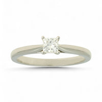 SALE Diamond Solitaire Engagement Ring "The Grace Collection" Certificated 0.30ct Princess Cut in Platinum