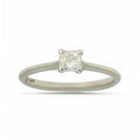 SALE Diamond Solitaire Engagement Ring "The Grace Collection" 0.40ct Princess Cut in Platinum