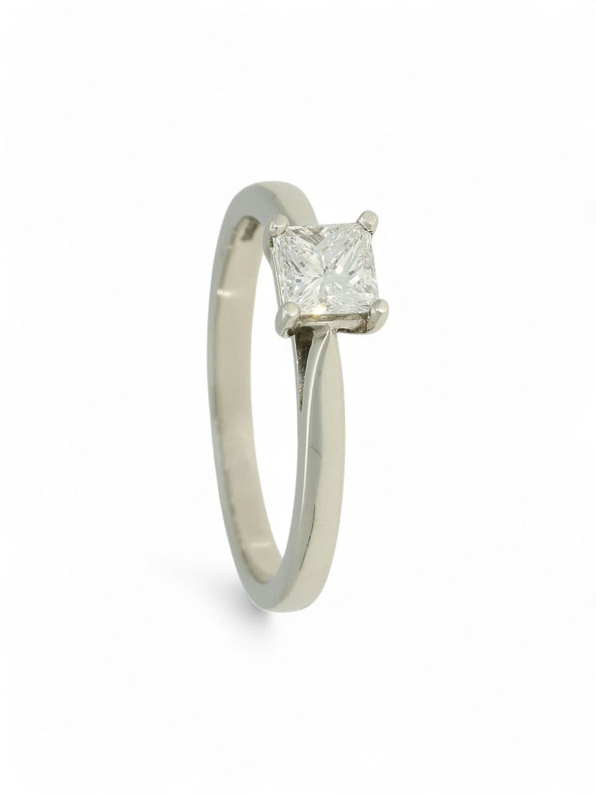 SALE Diamond Solitaire Engagement Ring "The Grace Collection" Certificated 0.50ct Princess Cut in Platinum