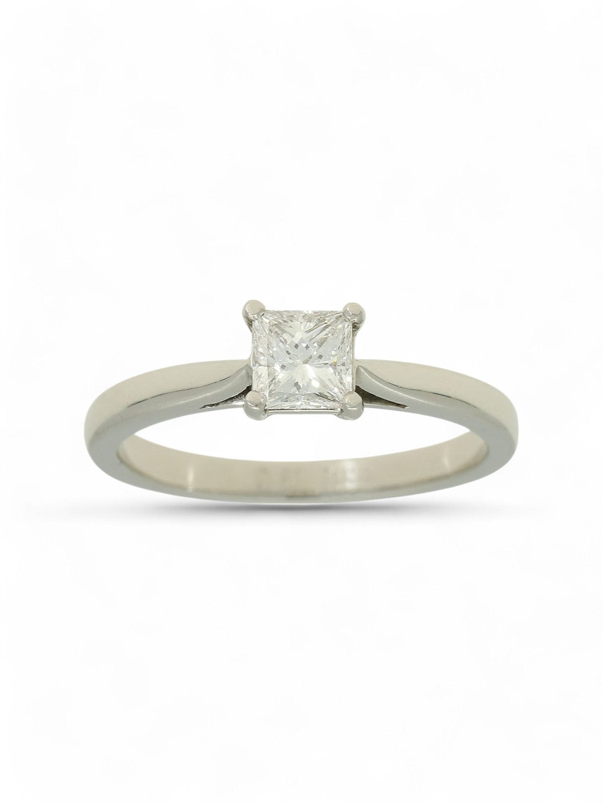 SALE Diamond Solitaire Engagement Ring "The Grace Collection" Certificated 0.50ct Princess Cut in Platinum