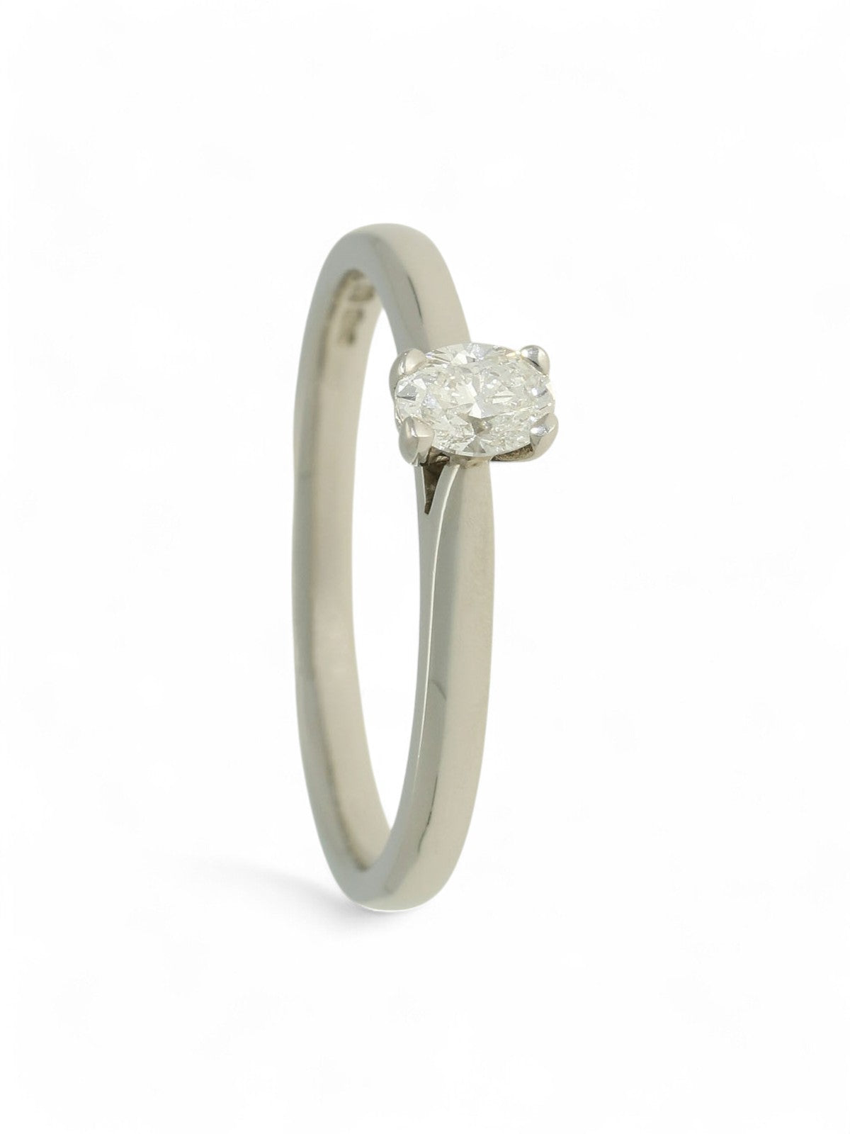 SALE Diamond Solitaire Engagement Ring "The Isabella Collection" 0.25ct Oval Cut in Platinum