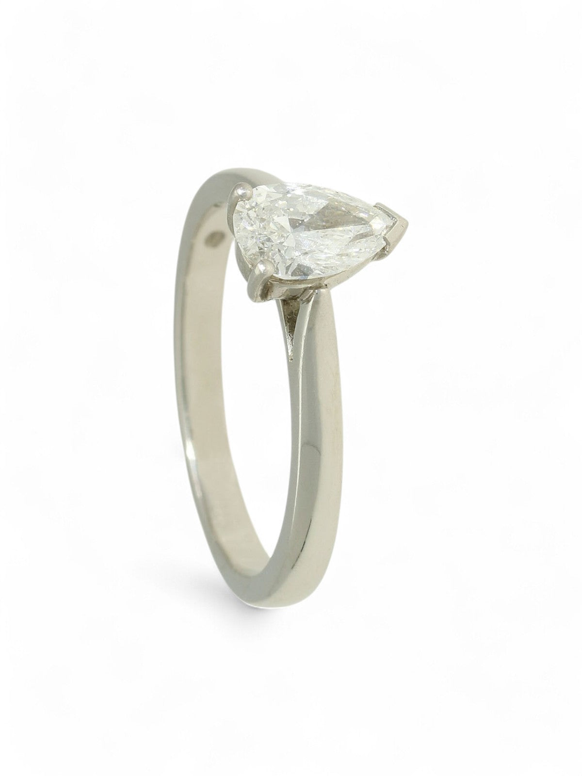 Diamond Solitaire Engagement Ring "The Sophia Collection" Certificated 0.70ct Pear Cut in Platinum