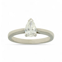 Diamond Solitaire Engagement Ring "The Sophia Collection" Certificated 0.70ct Pear Cut in Platinum