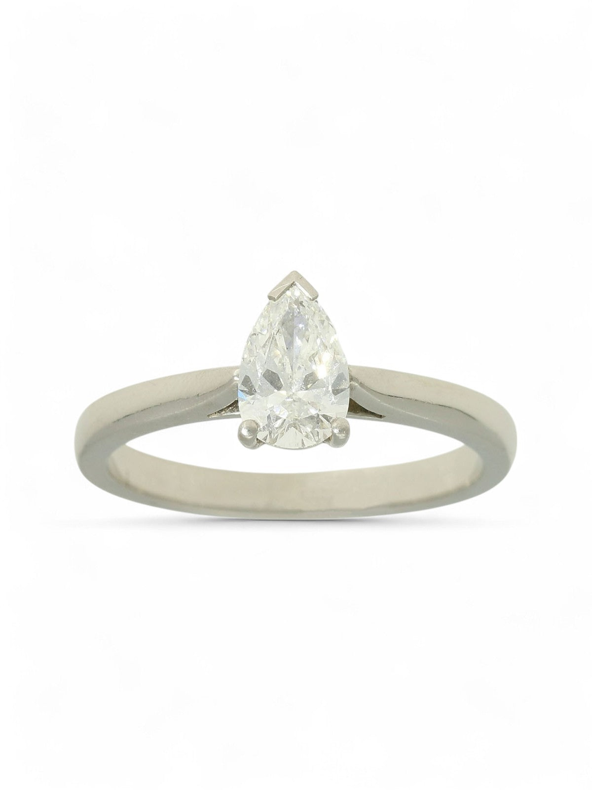 Diamond Solitaire Engagement Ring "The Sophia Collection" Certificated 0.70ct Pear Cut in Platinum