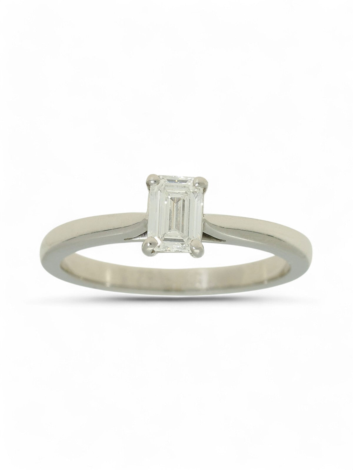 SALE Diamond Solitaire Engagement Ring "The Zara Collection" Certificated 0.50ct Emerald Cut in Platinum