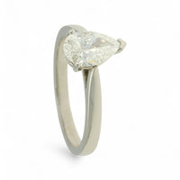 SALE Diamond Solitaire Engagement Ring "The Sophia Collection" Certificated 1.00ct Pear Cut in Platinum