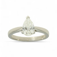 SALE Diamond Solitaire Engagement Ring "The Sophia Collection" Certificated 1.00ct Pear Cut in Platinum