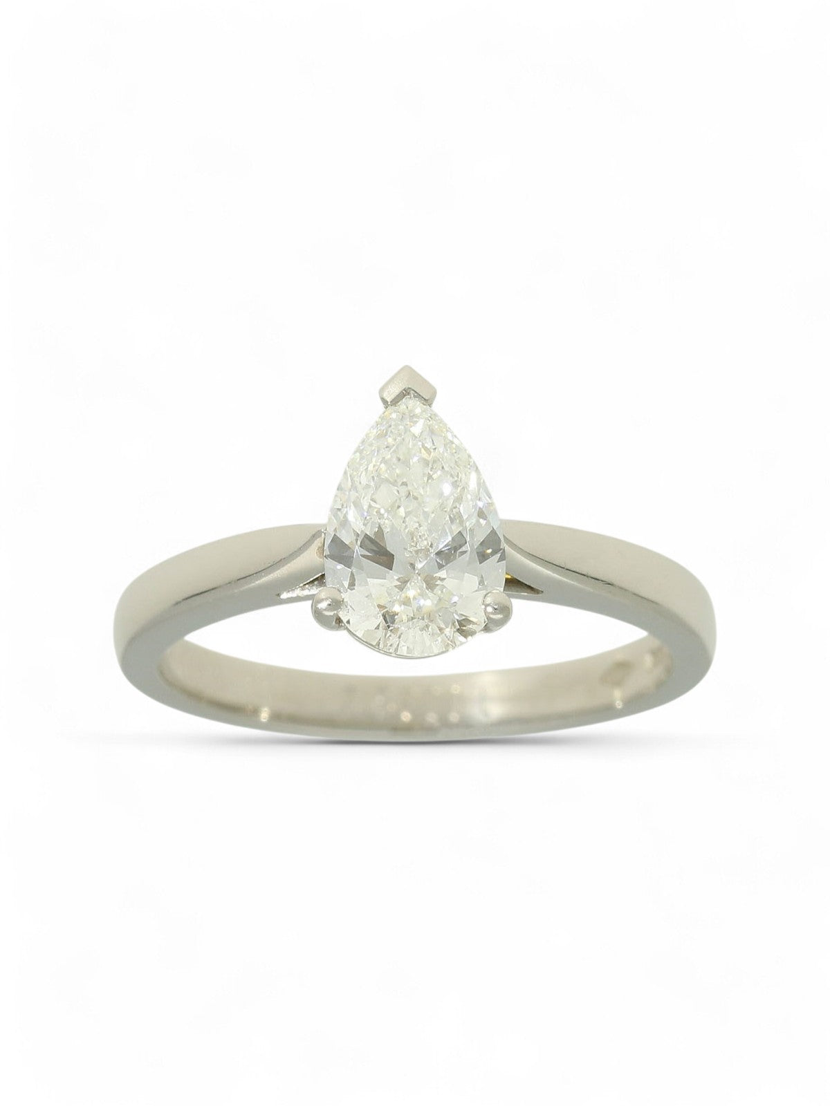 SALE Diamond Solitaire Engagement Ring "The Sophia Collection" Certificated 1.00ct Pear Cut in Platinum