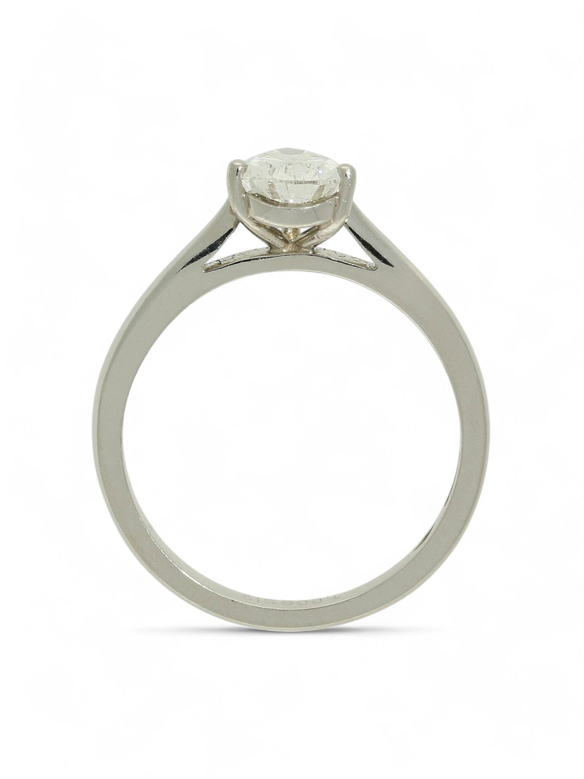 Diamond Solitaire Engagement Ring "The Sophia Collection" Certificated 0.70ct Pear Cut in Platinum