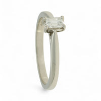 Sale Diamond Solitaire Engagement Ring "The Zara Collection" 0.26ct Emerald Cut in Platinum