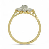 Diamond Cluster Ring 0.40ct Round Brilliant Cut in 18ct Yellow Gold and Platinum