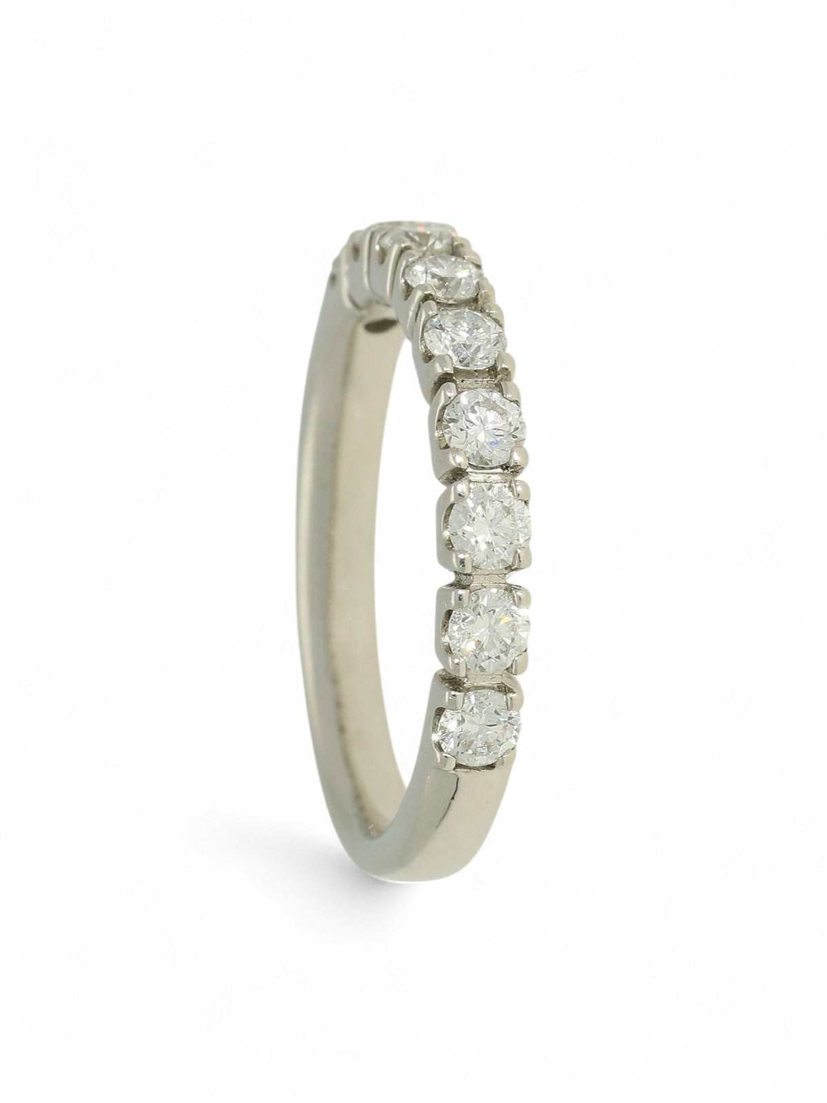 Diamond Half Eternity Ring 0.75ct Round Brilliant Cut in Platinum