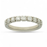 Diamond Half Eternity Ring 0.75ct Round Brilliant Cut in Platinum