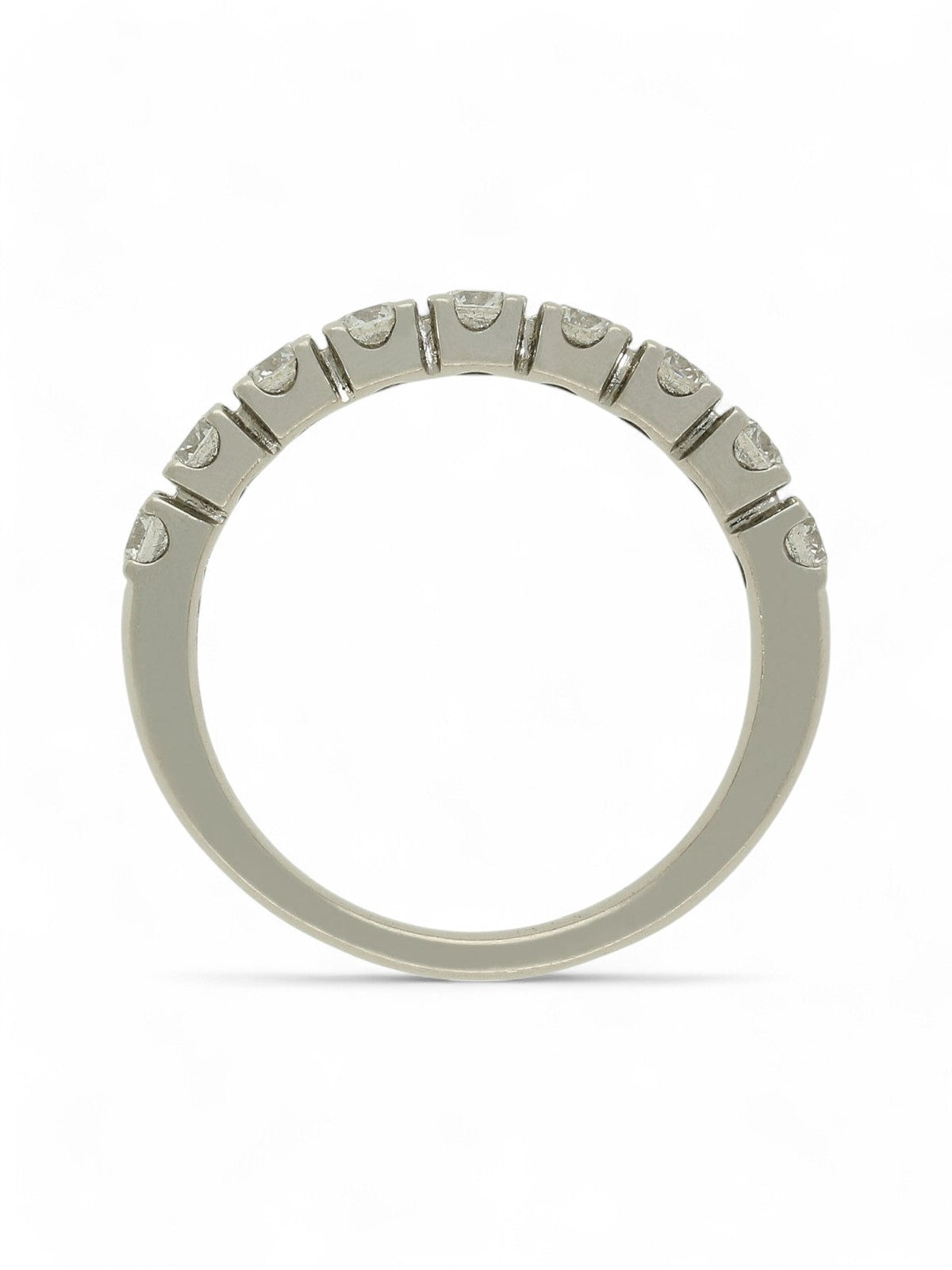 Diamond Half Eternity Ring 0.75ct Round Brilliant Cut in Platinum