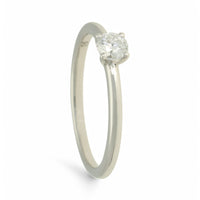 Lab Grown Diamond Solitaire Ring 0.25ct Brilliant Cut in 9ct White Gold